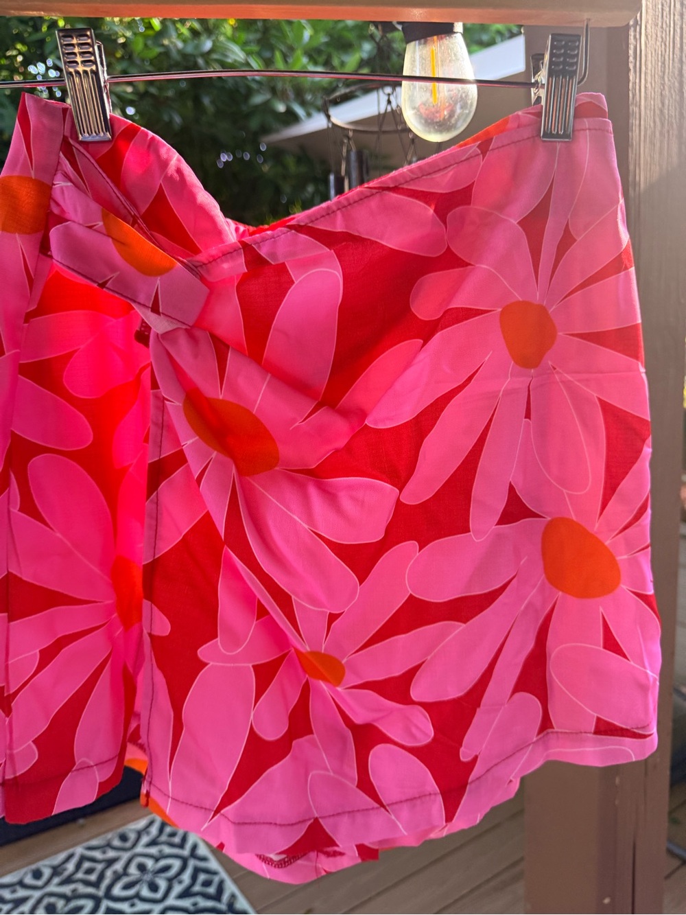 Cider Pink and Orange Floral Skort
